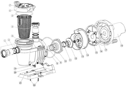 hayward northstar pump diagram