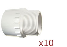 Dura 1.25 in. Male Adapter Mipt 10 pack 436-012x10