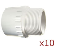 Dura 1.5 in. Male Adapter Mipt 10 pack 436-015x10