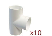 Dura Tee 1-1-2 in. Slip 10 pack 401-015x10