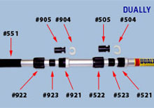 Skimlite 6 ft. to 18 ft. 3-Piece Dually Professional Pole 9018