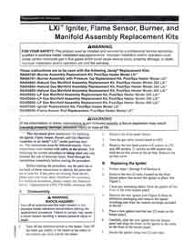 jandy LXi heater hot surface ignitor r0457500 replacement instructions