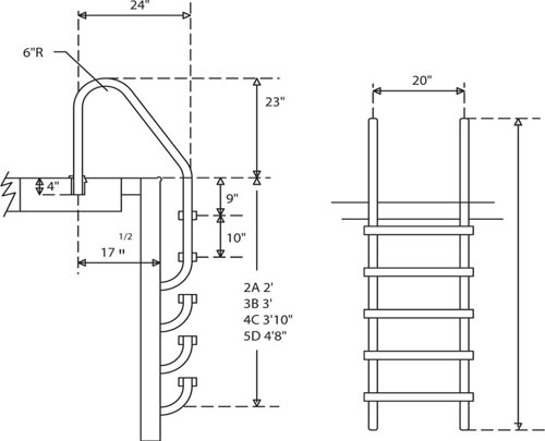 S.R.Smith Residential Ladder Econoline RLF-24E-3B