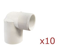 Dura 0.5 in. Mipt Street Elbow 10 pack 410-005x10