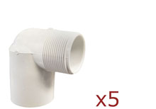 Dura 0.5 in. Mipt Street Elbow 5 pack 410-005x5