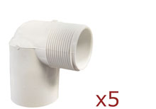 Dura 0.75 in. Mipt Street Elbow 5 pack 410-007x5