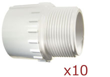 Dura Male Adapter Mipt 2-1-2 in. 10 Pack 436-025x10