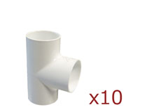 Dura Tee 3-4 in. Slip 10 pack 401-007x10