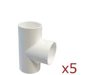 Dura Tee 3-4 in. Slip 5 pack 401-007x5